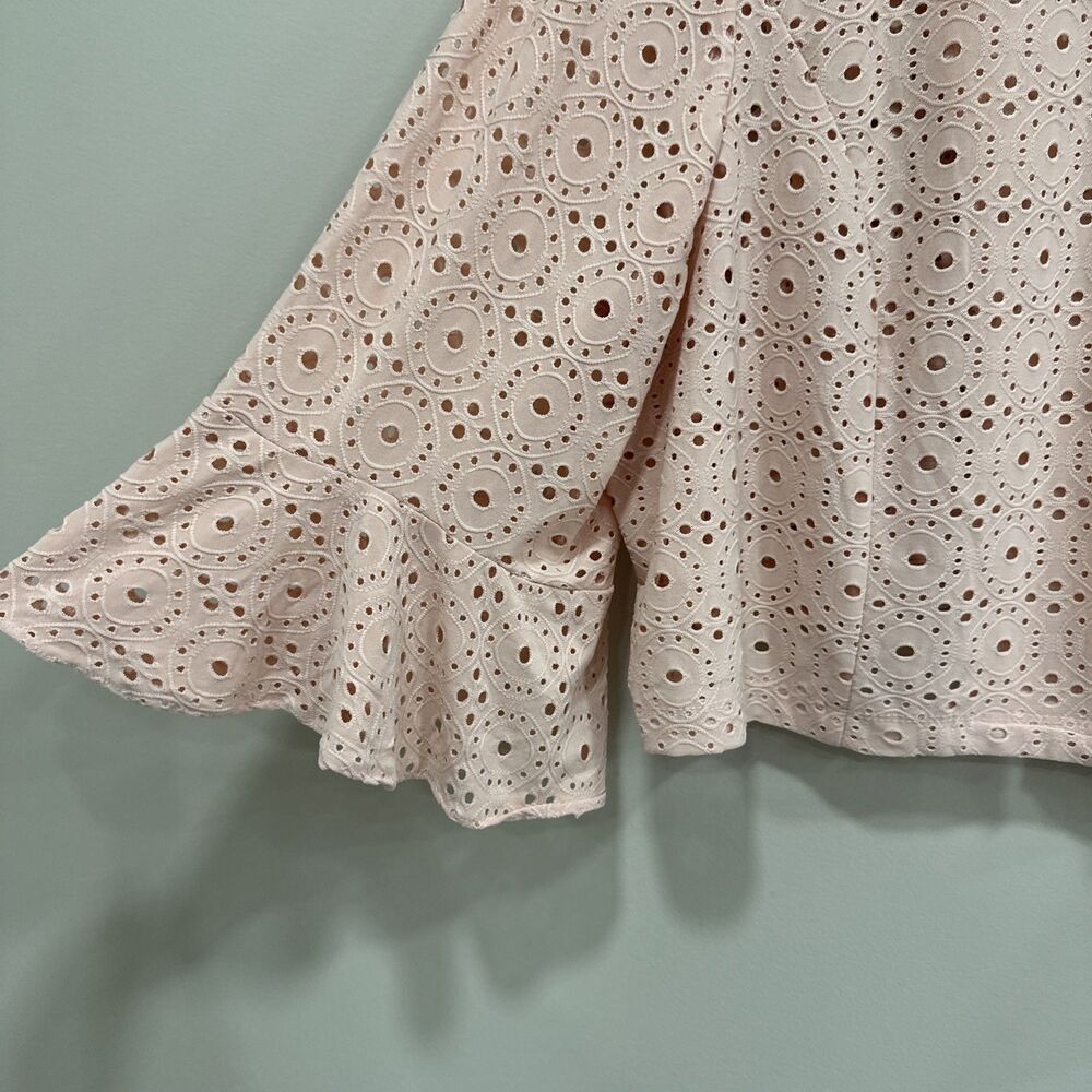 Perceptions 3X Bolero Top Blush Pink 3/4 Flare Bell Sleeve Women's NEW - Picture 2 of 10